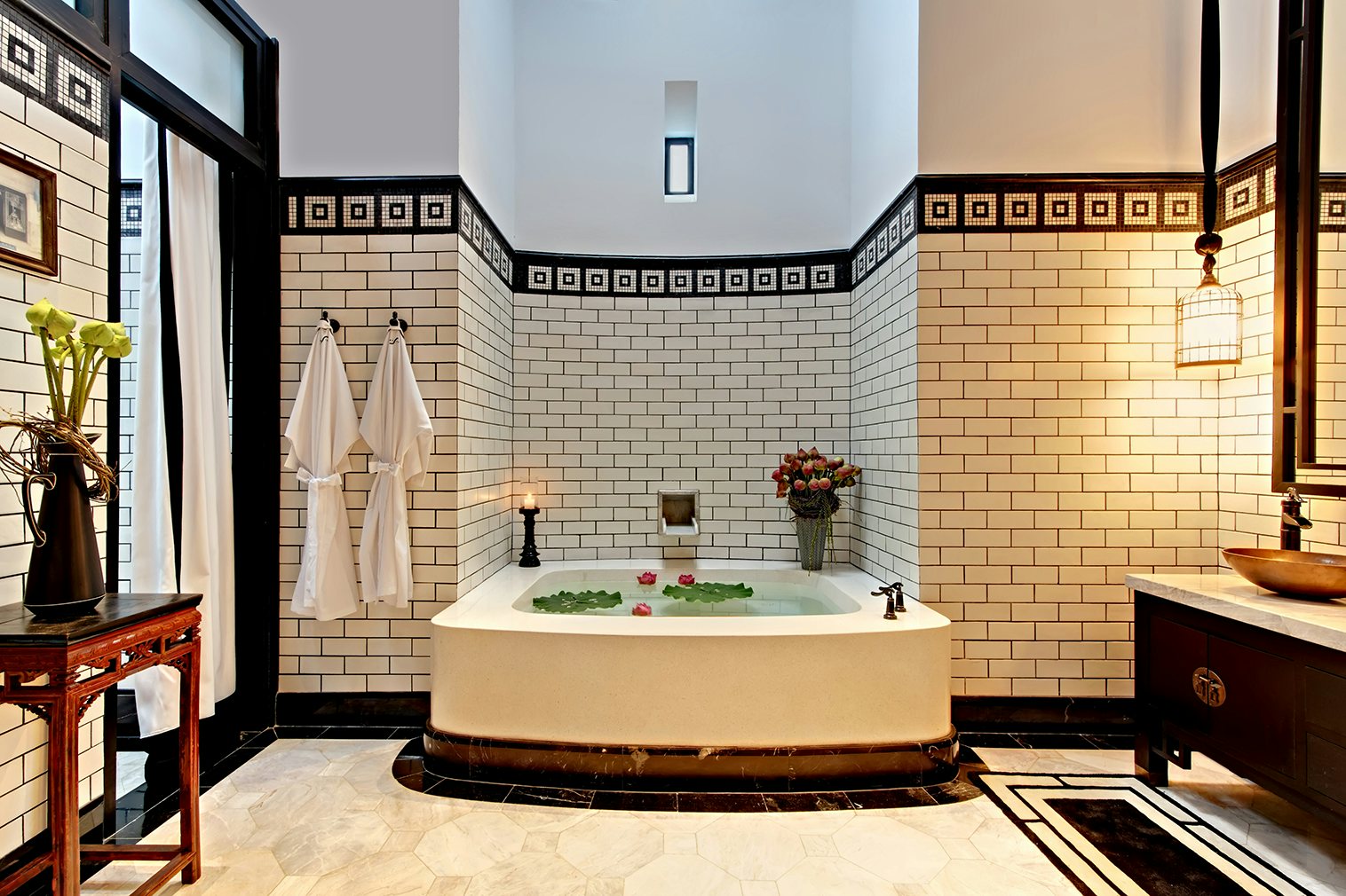 interior of a bathroom at the Siam Hotel