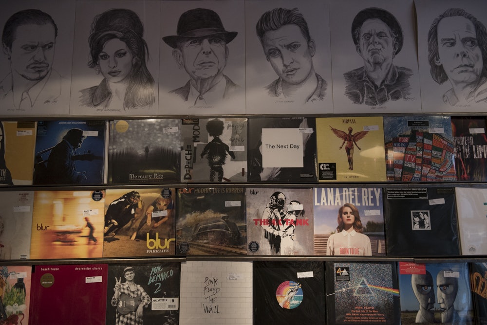 vintage vinyl records at Route66 Copenhagen