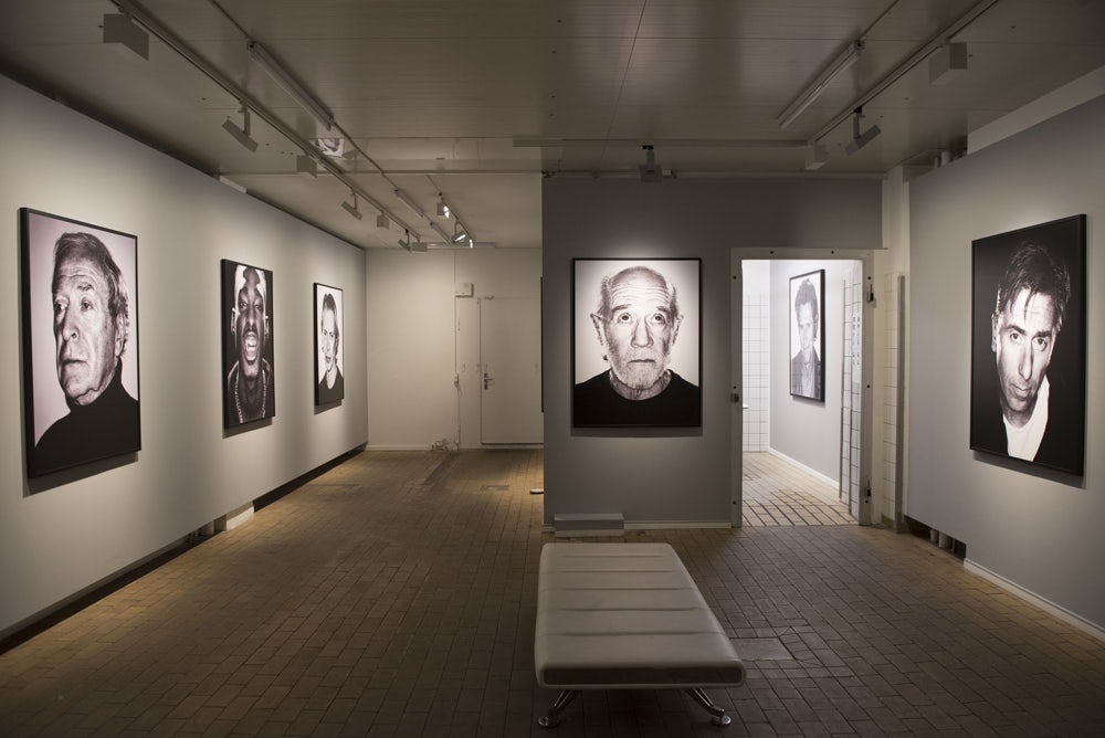 exhibition with photograph of famous people at Gallery Poulsen