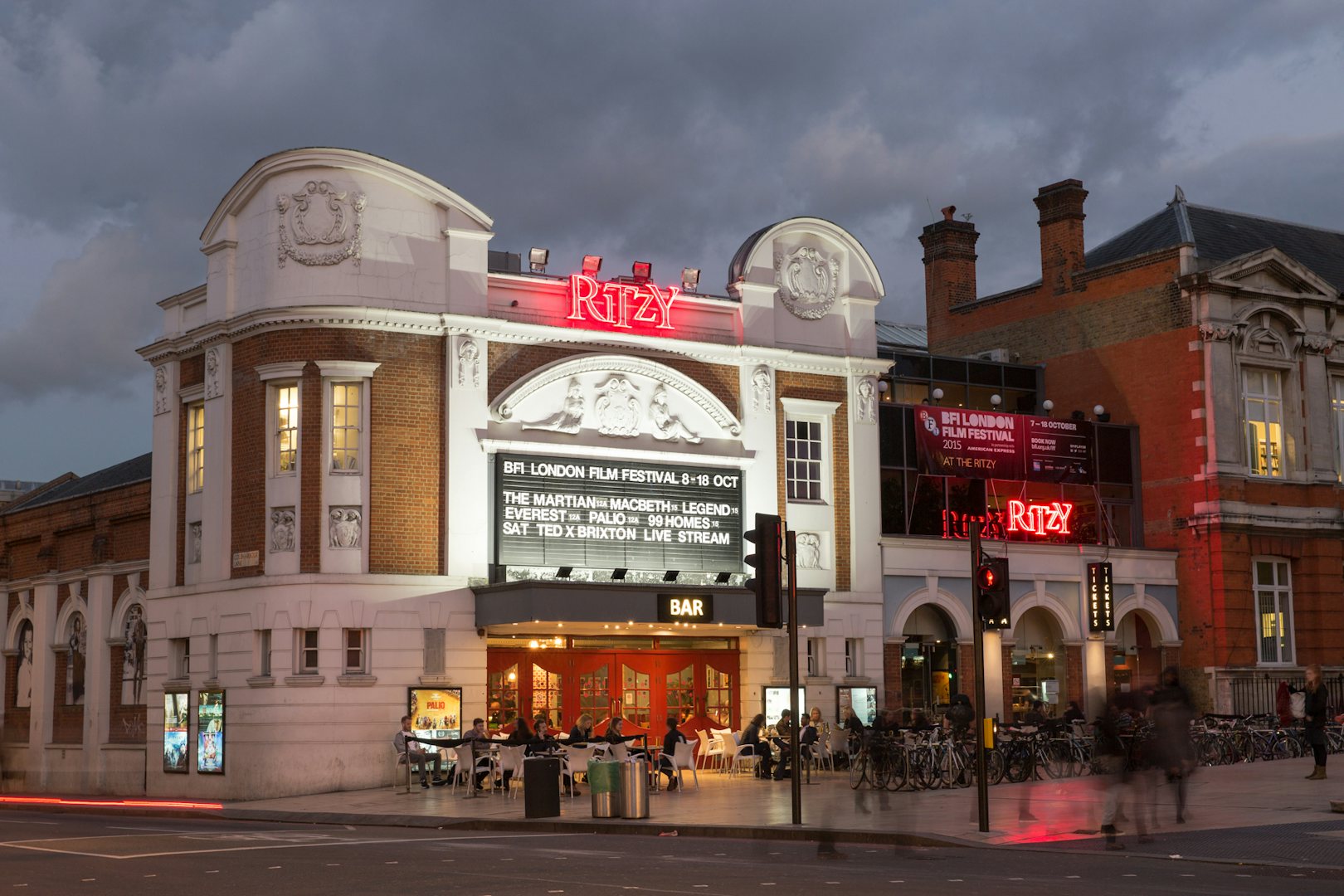 front side of the Brixton Ritzy cinema theatre