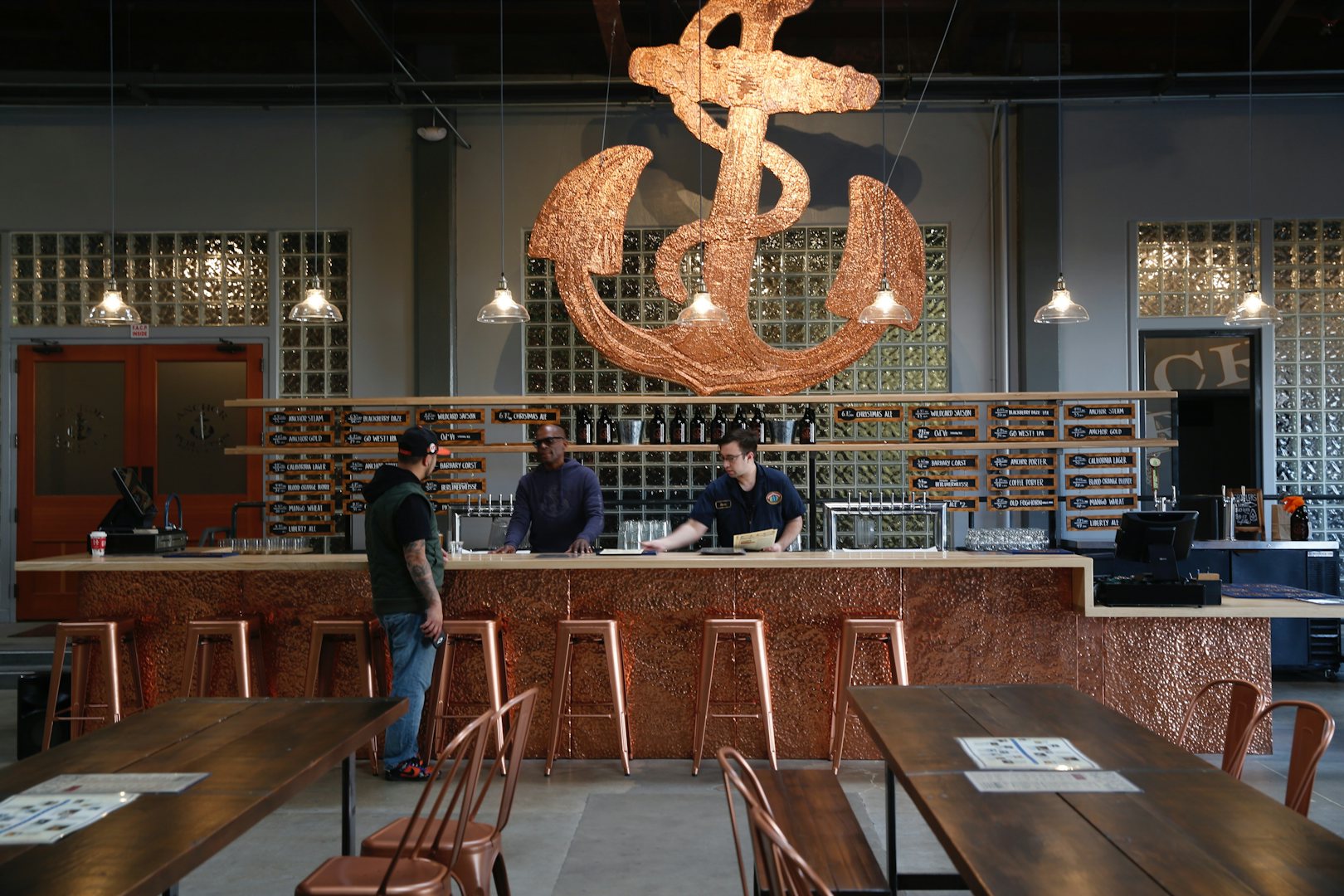 bar interior of Anchor Brewing in SF