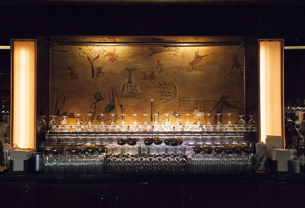 counter at Bemelman's cocktail bar