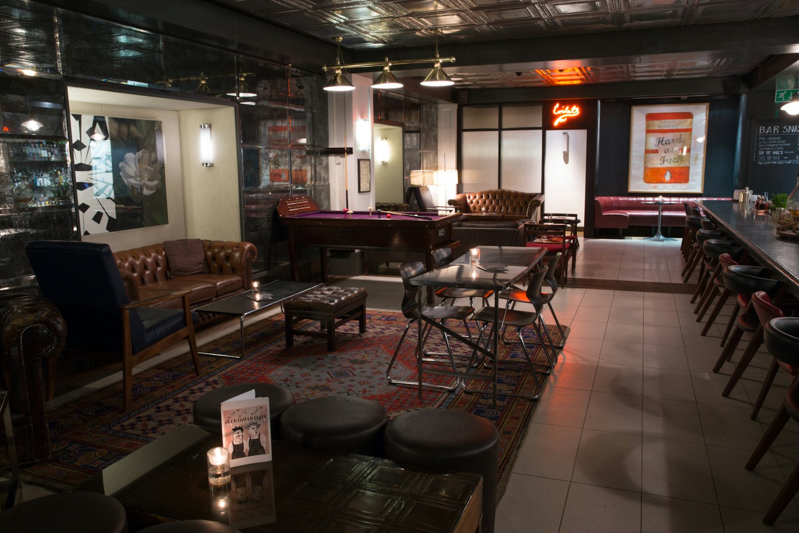 interior of Mark's bar