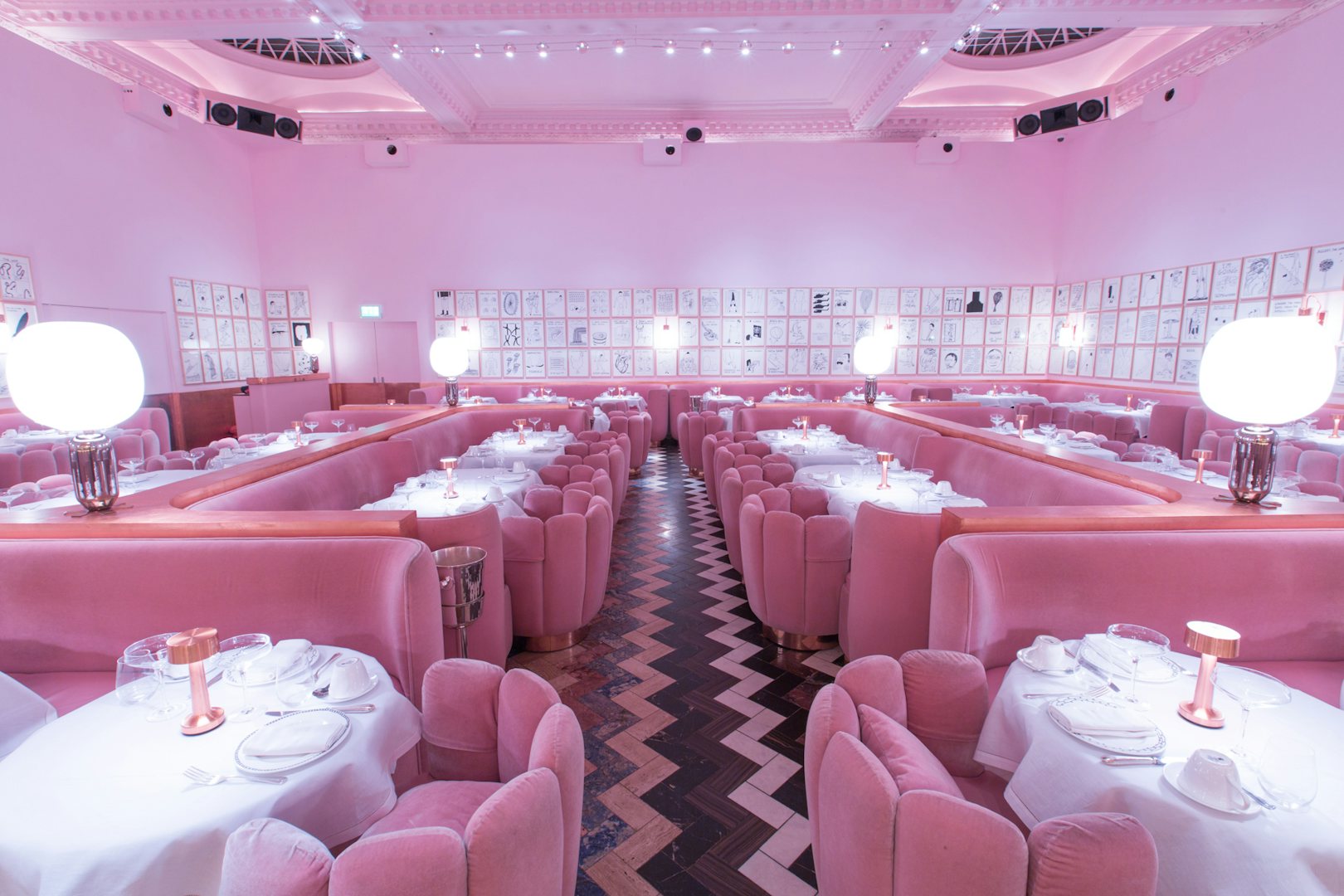 complete pink interior at Sketch