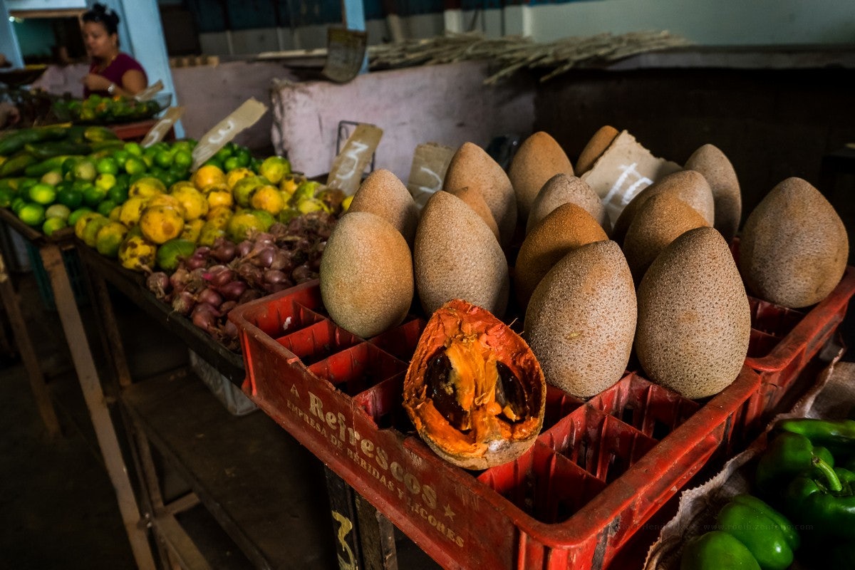 Mamey fruits at a market