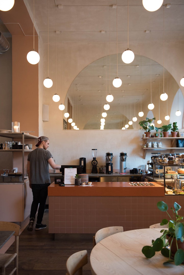 interior and mirror at Gast bar