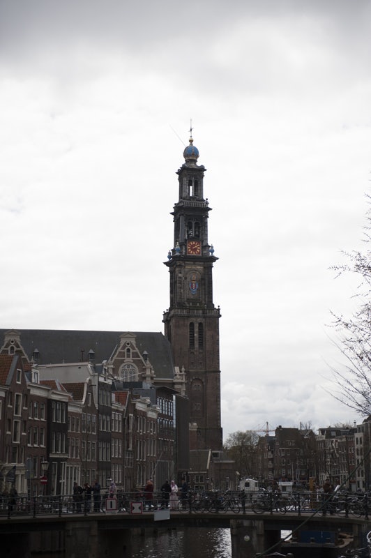 exterior of the Westertoren in Amsterdam