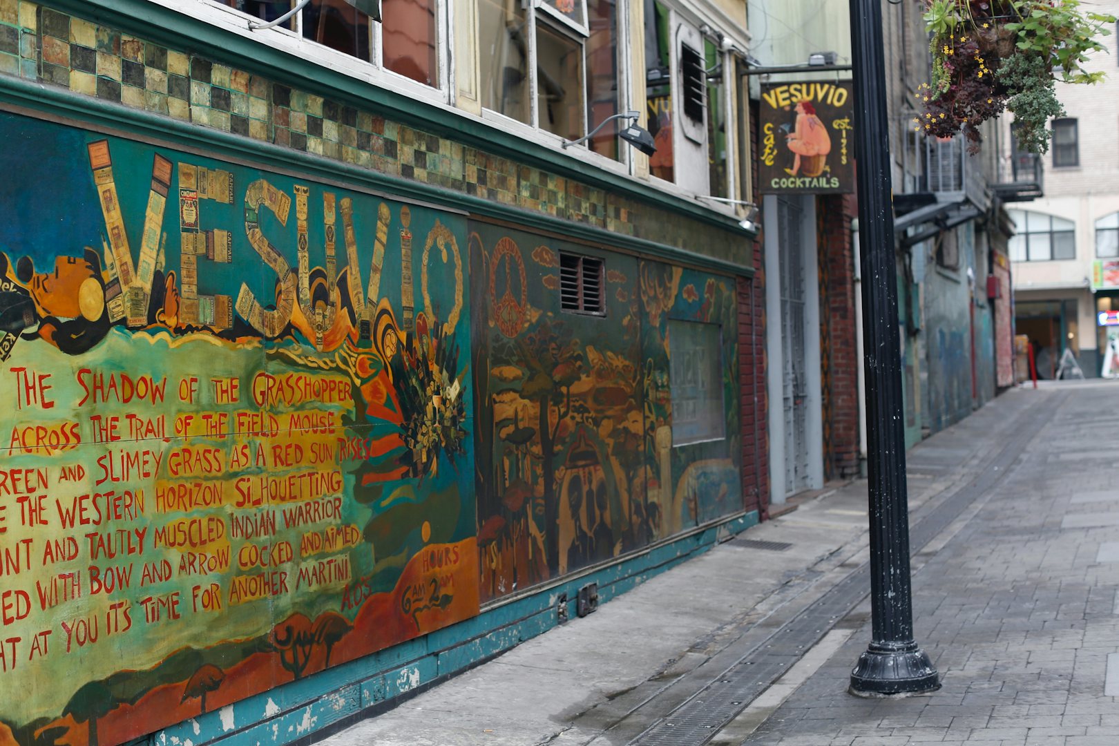 street art at the Jack Kerouac Alley in SF