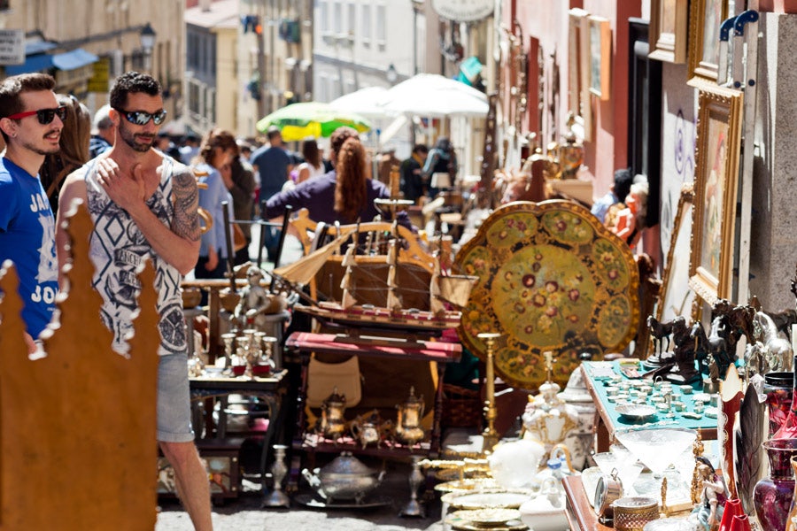 El Rastro second hand market in Madrid