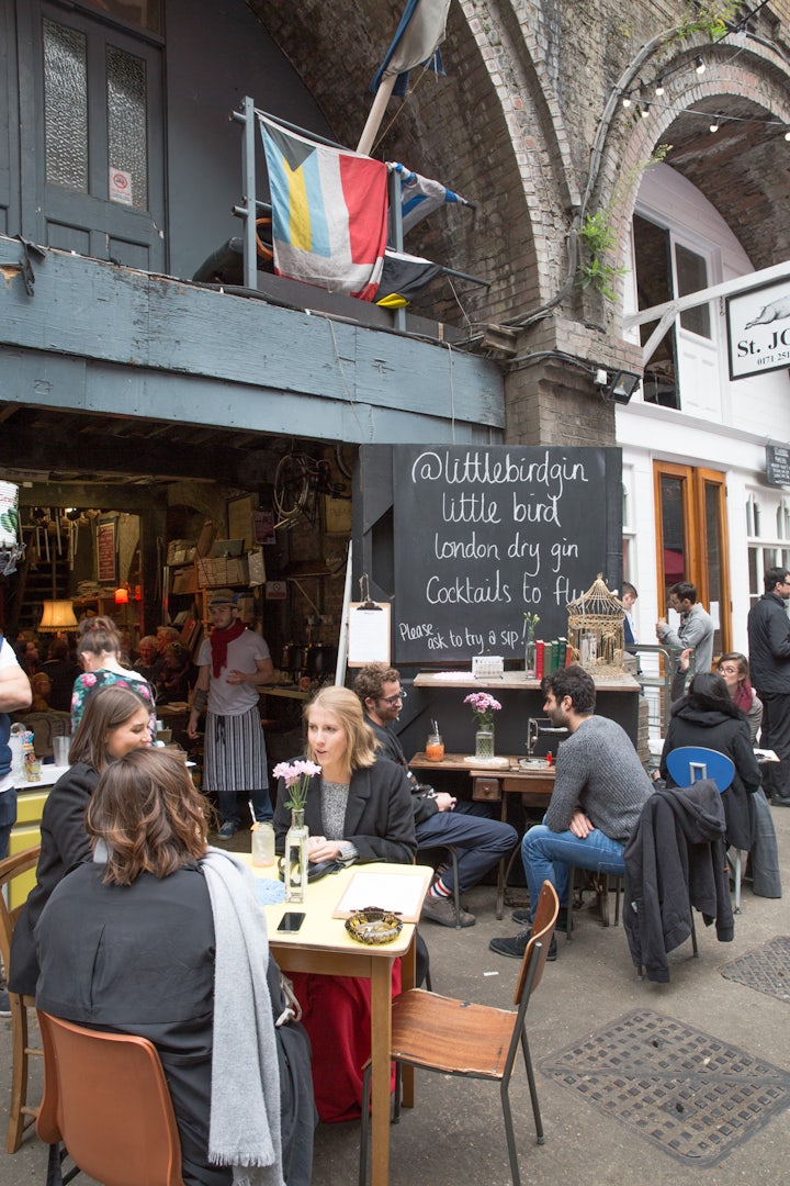 The Maltby street market in London