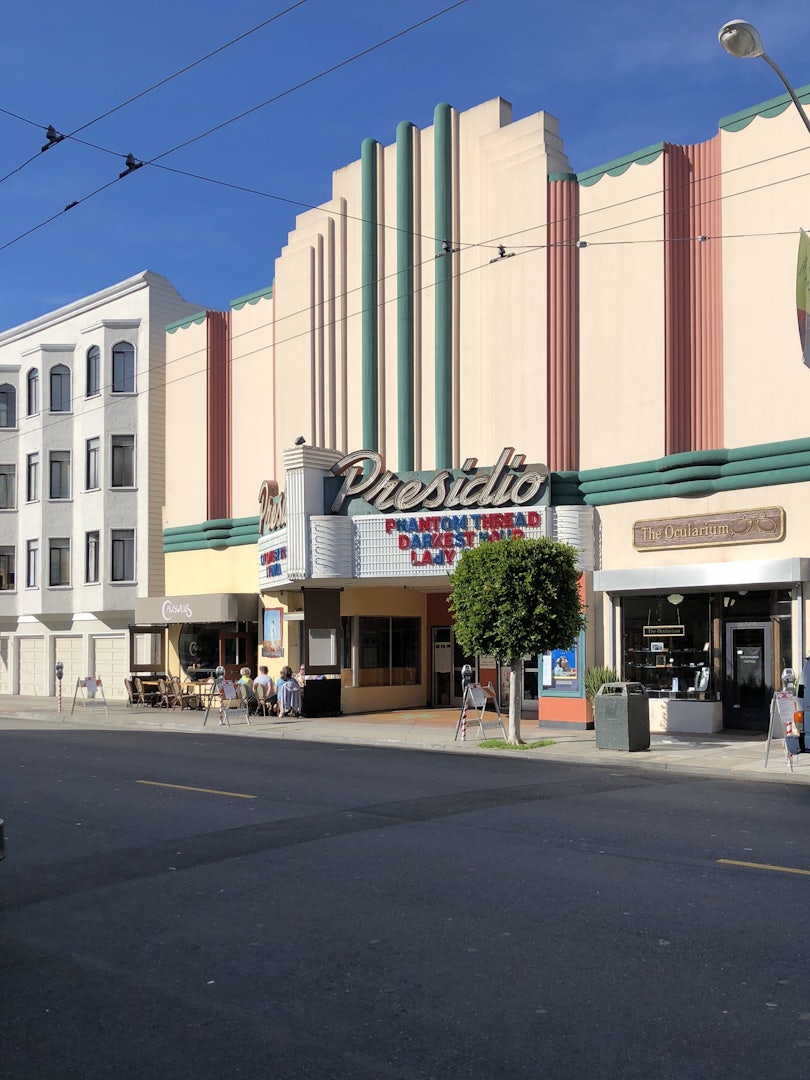 street front of the Presidio Theatre in SF