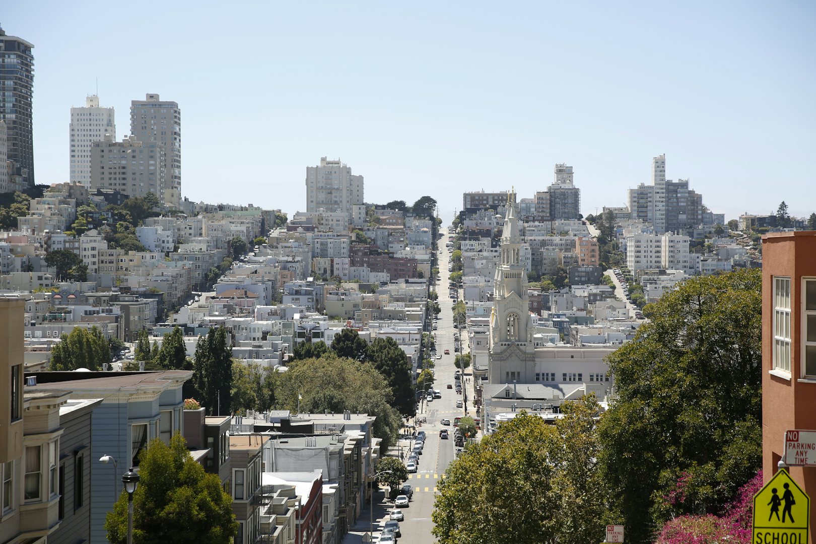 view from the Telegraph hill in San Francisco