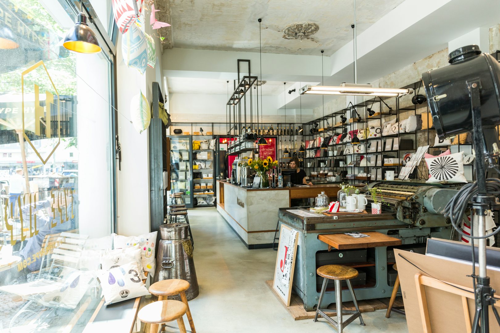 interior of concept store Type Hype
