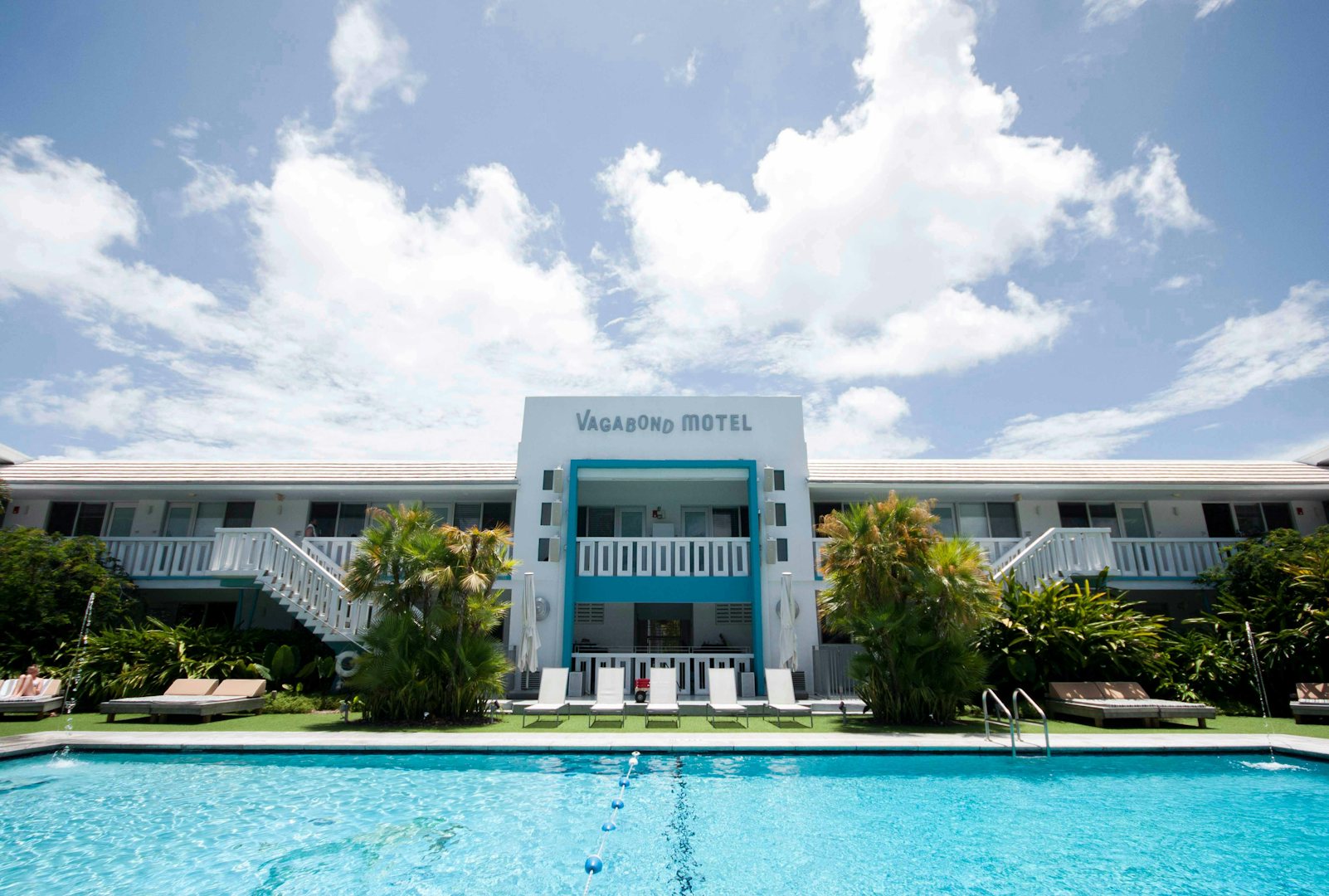 large swimming pool at the Vagabond Hotel