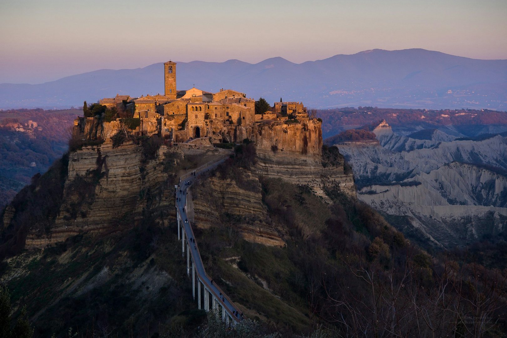 Civita di Bagnoregio castle on a mountain