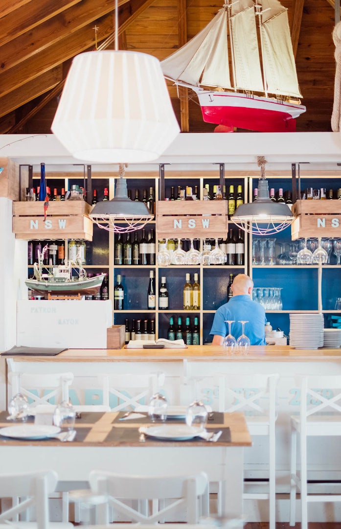 interior and bar at  La Cofradia de Pescadores in Tenerife