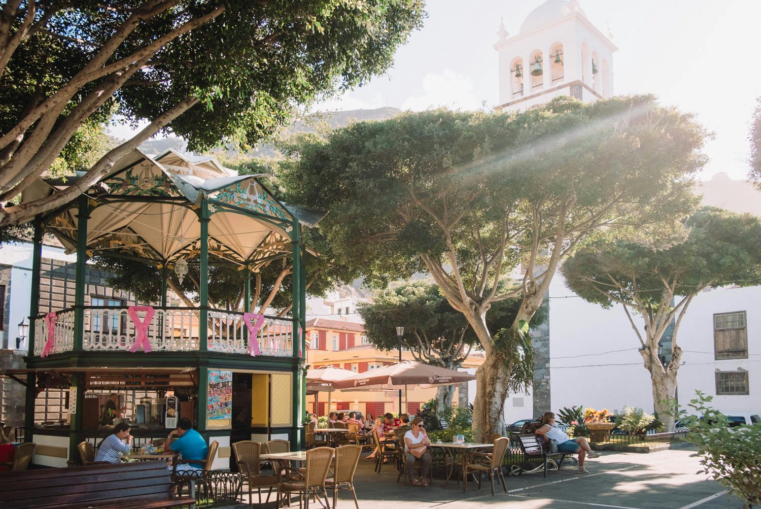 people at the Plaza de la Libertad in Tenerife