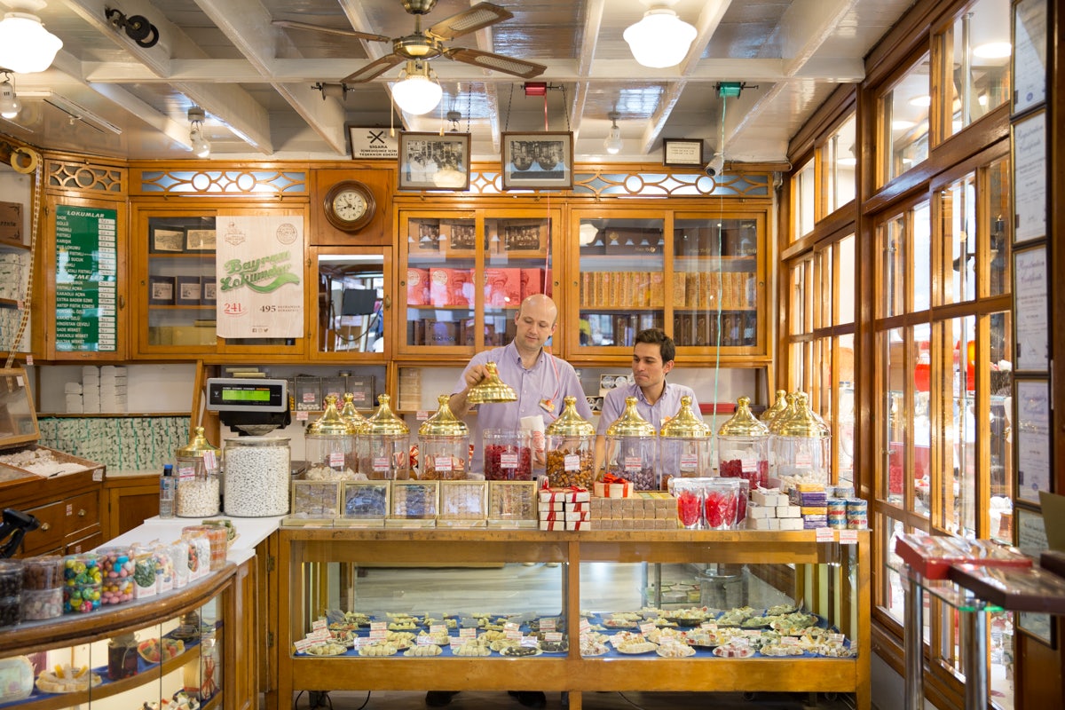 Turkish confections at ALI MUHIDDIN HACI BEKIR