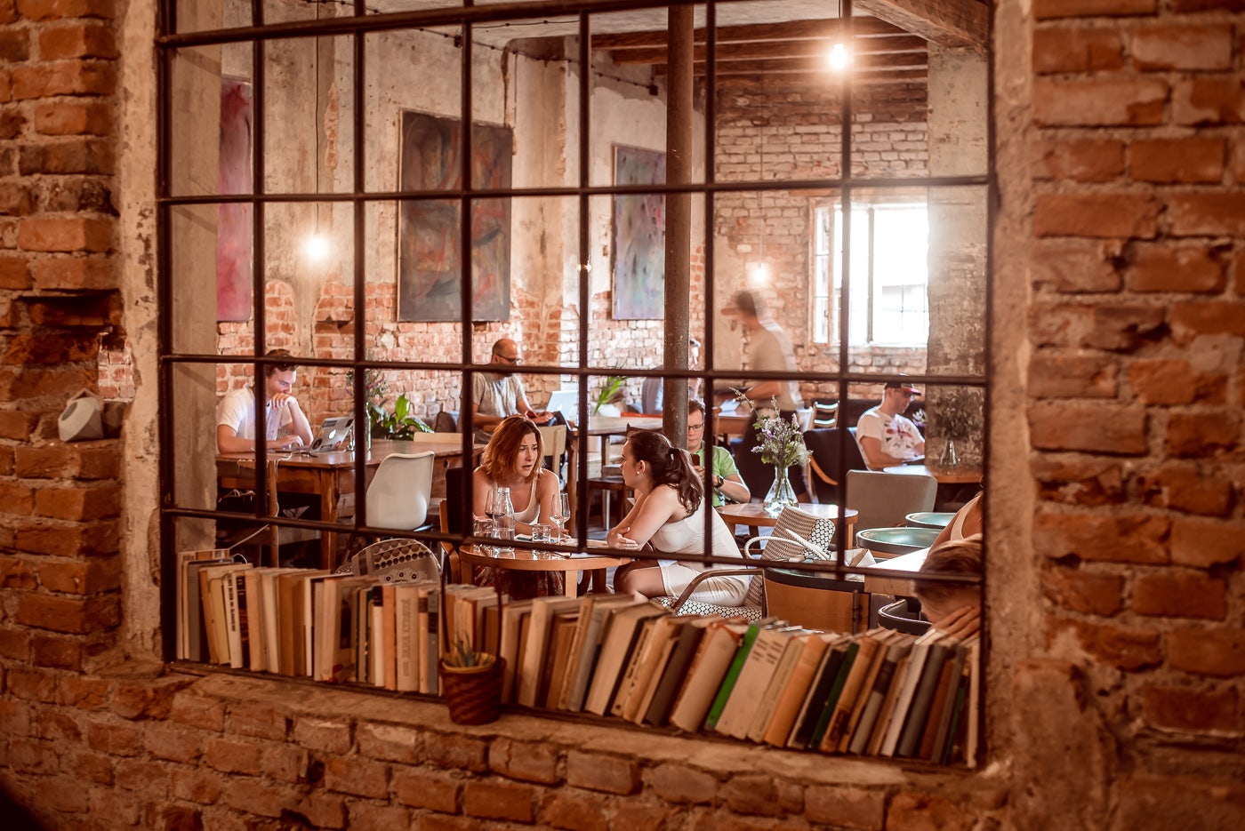 customers inside Kavarna bar