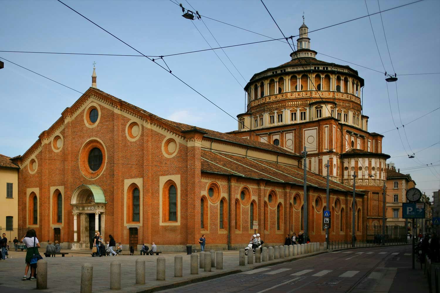 exterior of a Milanese church