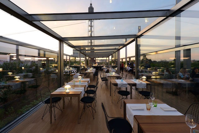 restaurant at the rooftop Terrazza Triennale