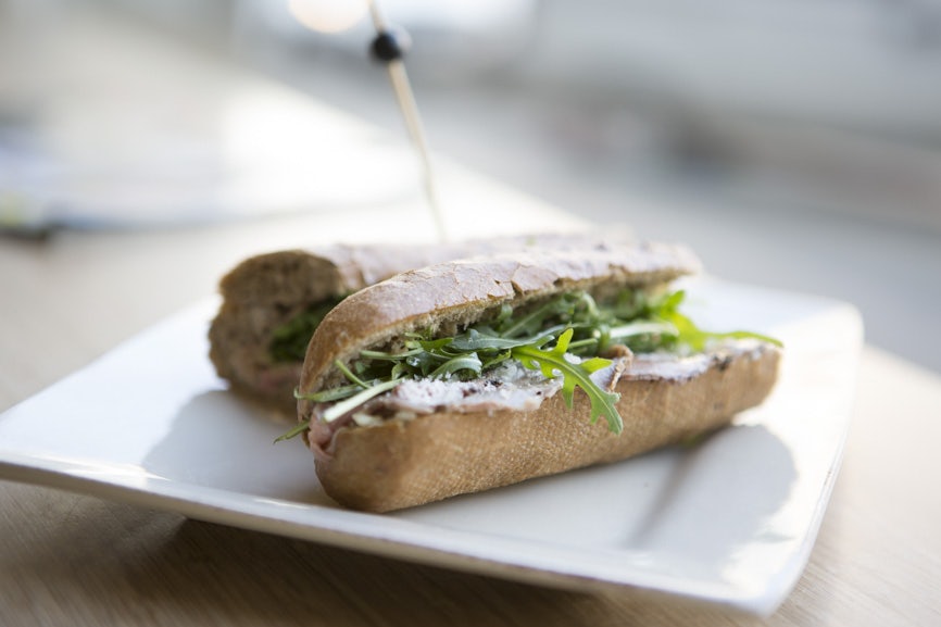 a sandwich made at Verloren Kost sandwich bar