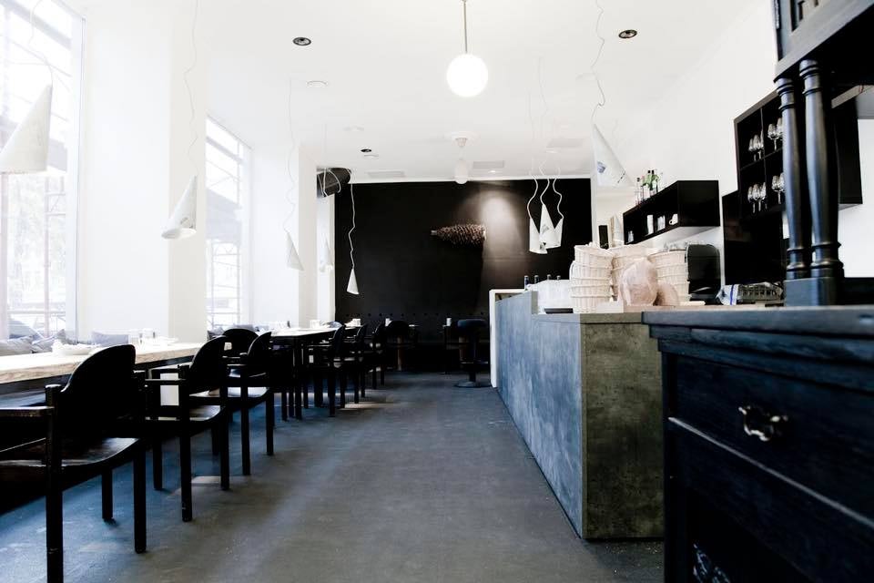 Minimalist restaurant interior of Wetter in Vienna