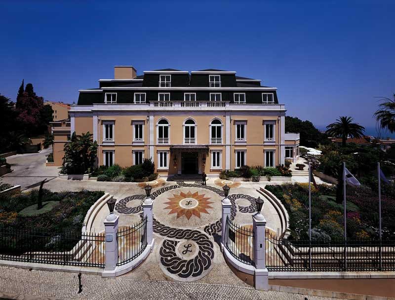 exterior and driveway of the Lapa Palace in Lisbon