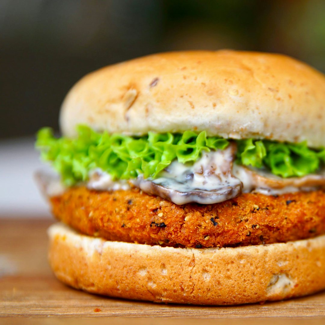Vegan burger from Veganburg restaurant