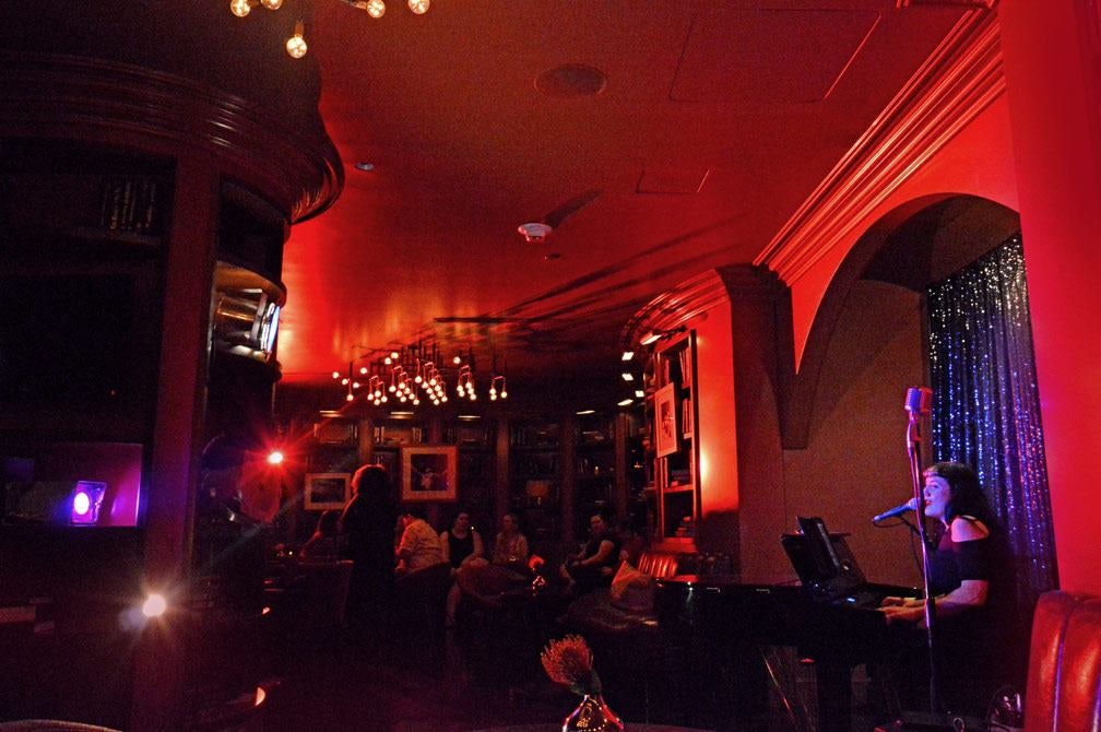 red lighted interior of The Cabaret South Beach