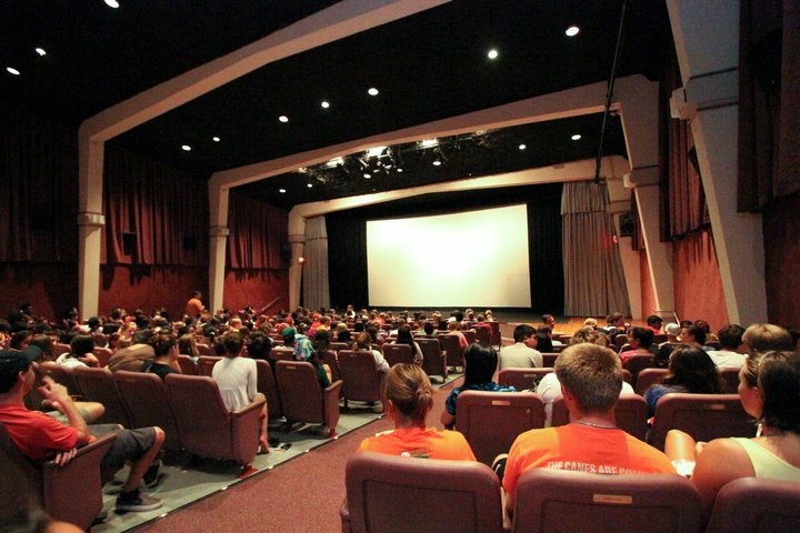 people seated at the Bill Cosford Cinema