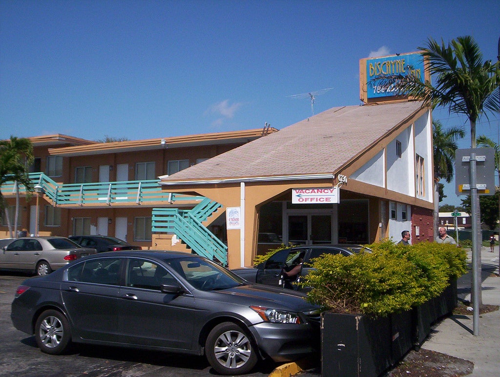 cars parked outside the Biscayne Inn