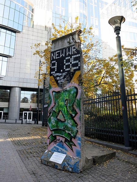 piece of Berlin Wall in Brussels