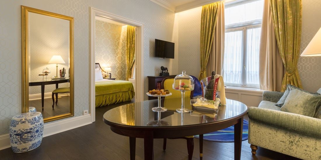 interior of hotel room at Stanhope