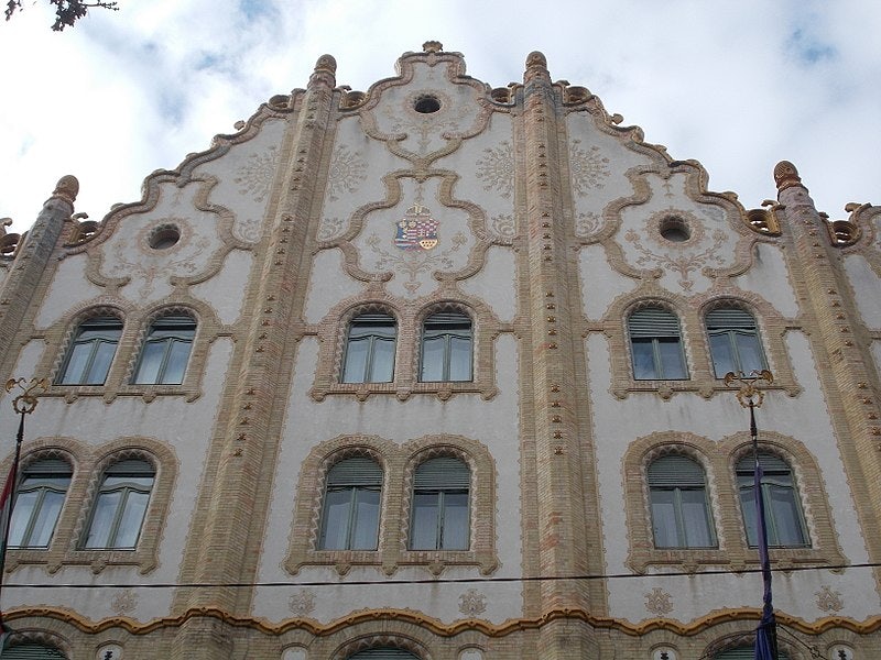 art nouveau façade of Royal Postal Savings Bank