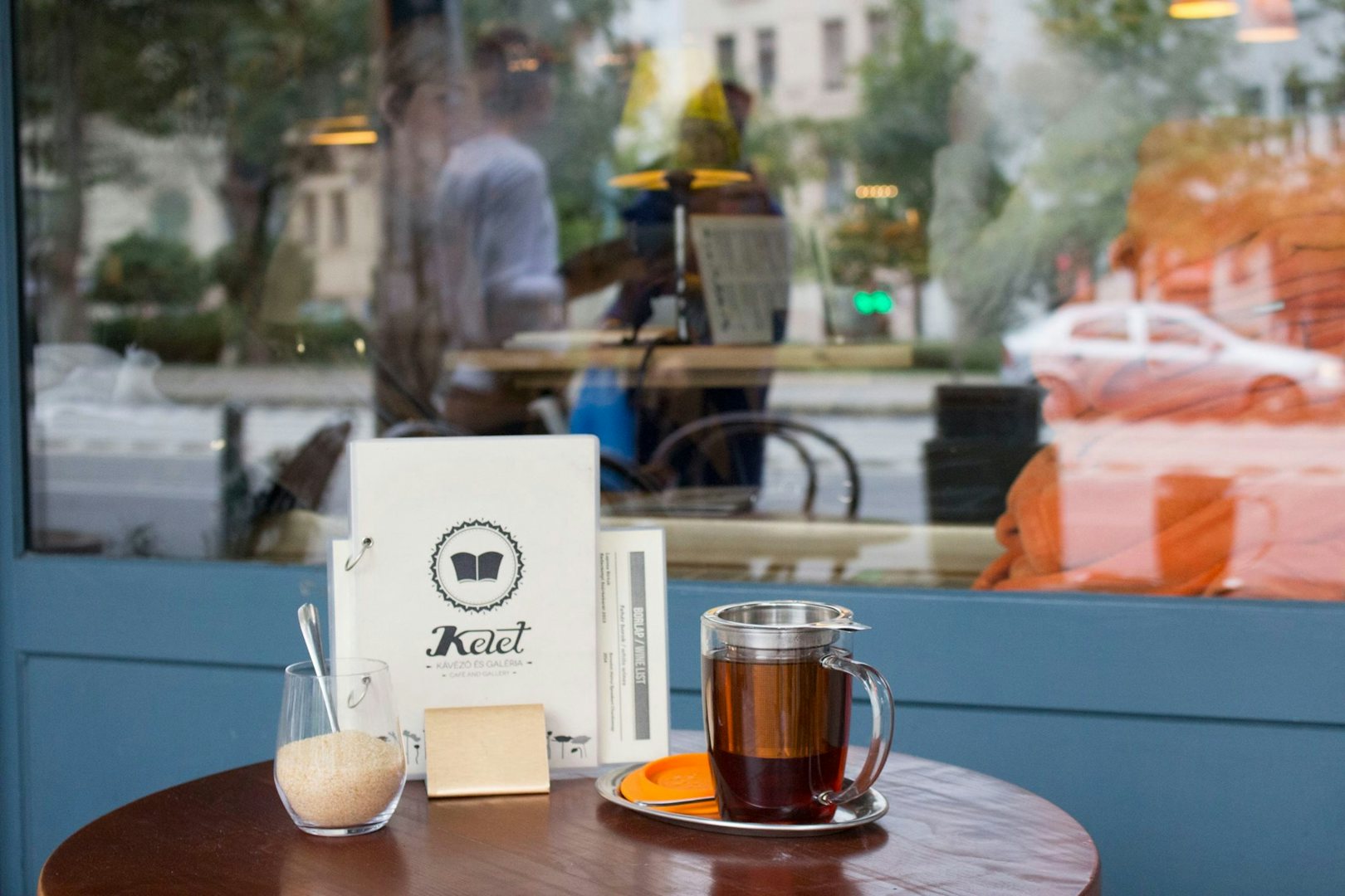 coffee on a table at Kelet Café