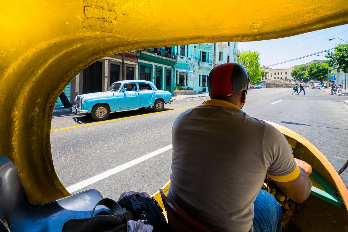 Coco taxi in Havana