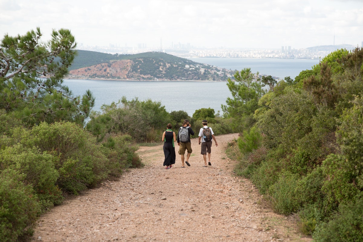 view of the Christ Hill on Burgazada island