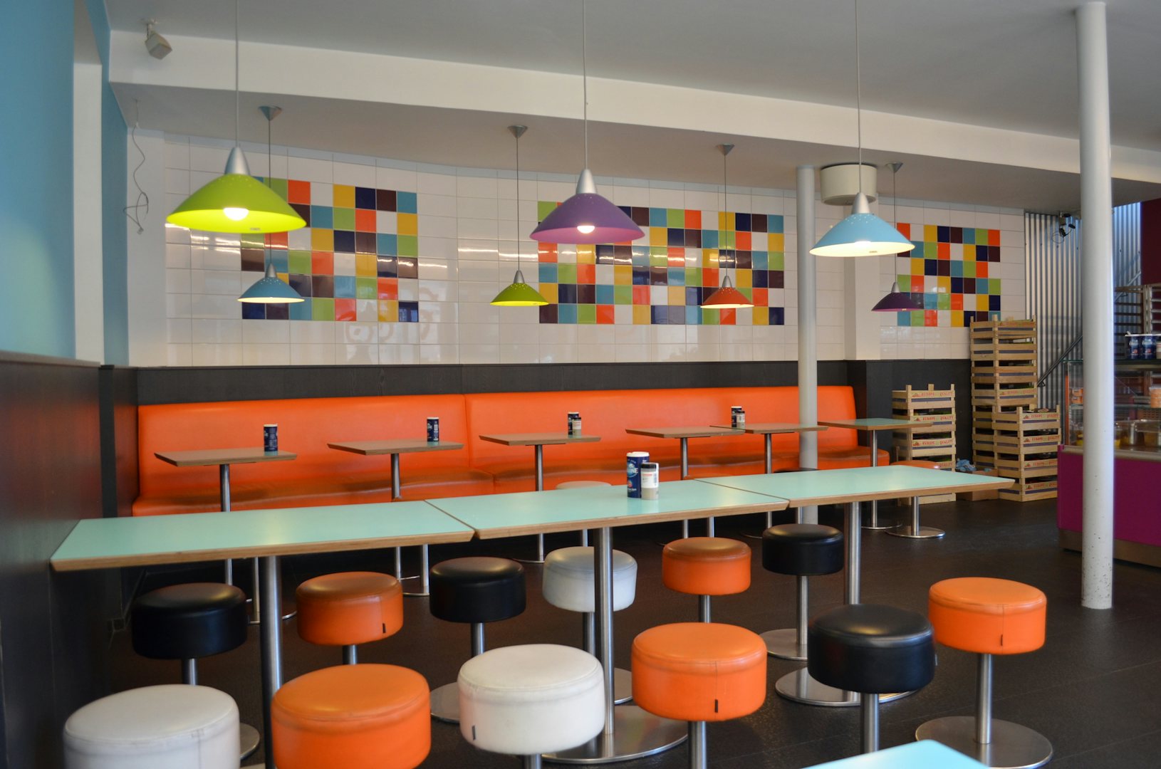 colourful interior of Souplounge Ghent