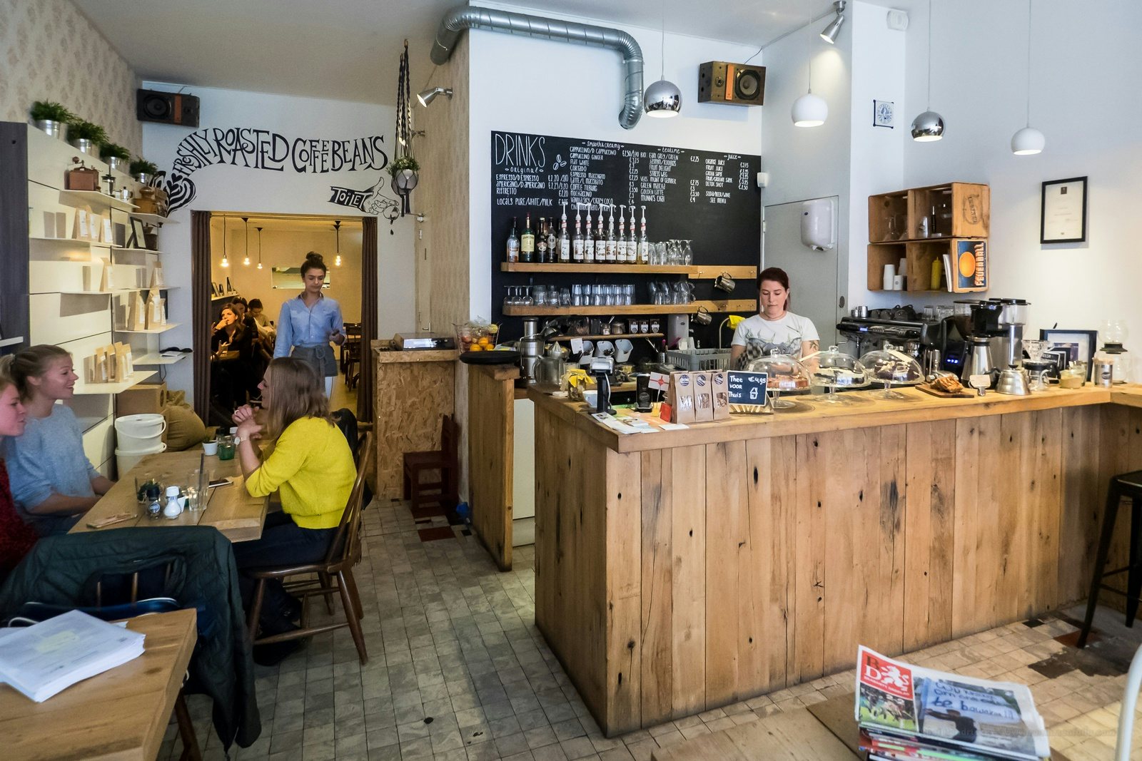 bar and customers at Locals Coffee