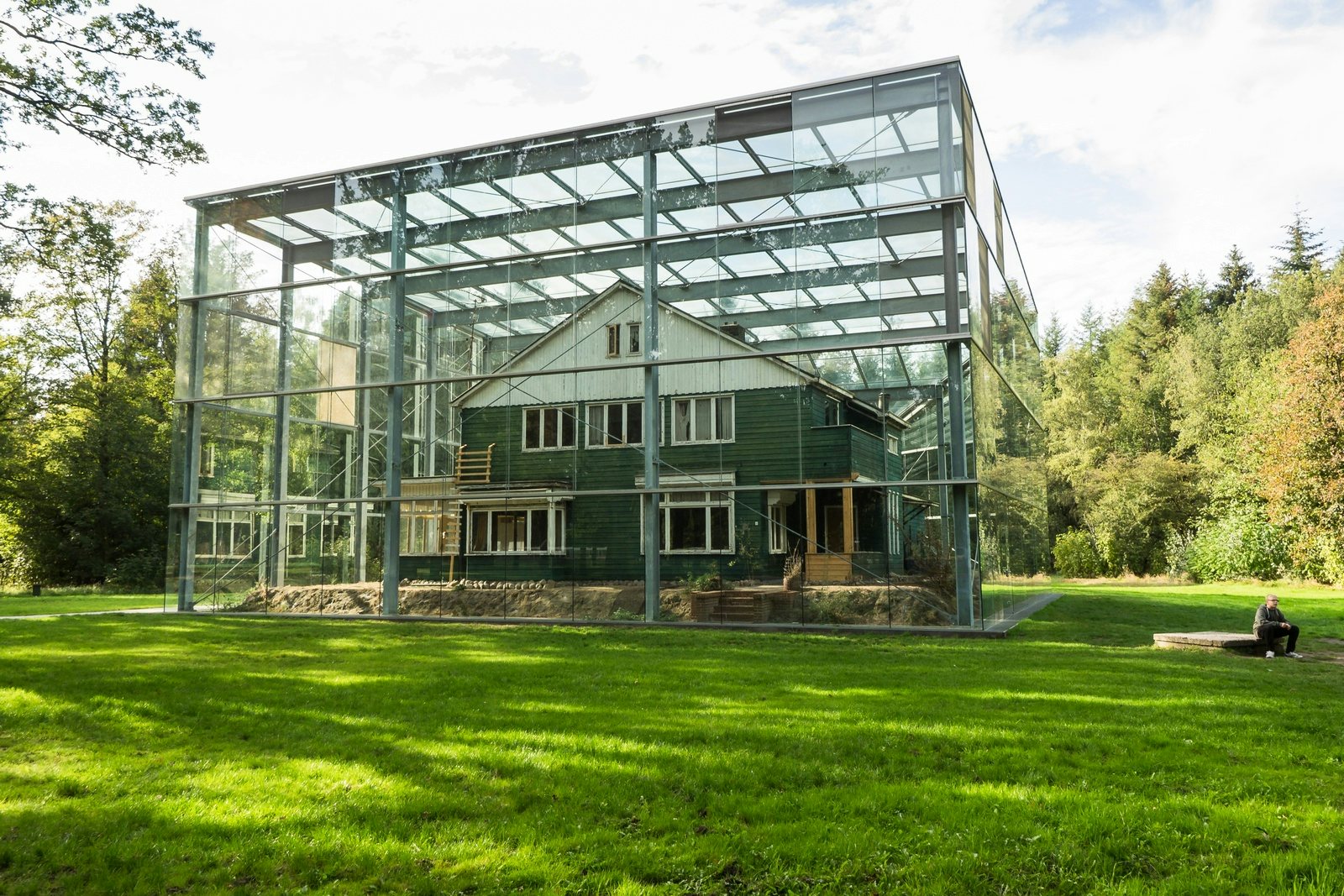 a house inside a greenhouse at the Westerbork Kamp