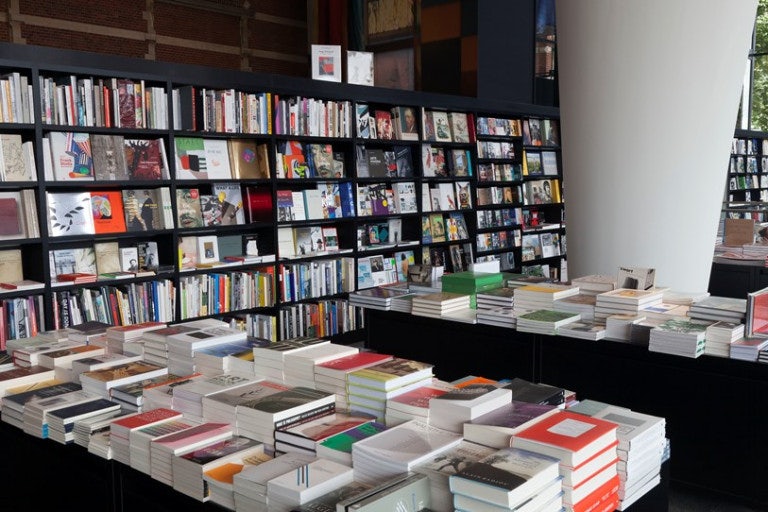 books at the museum shop of Stedelijk Museum