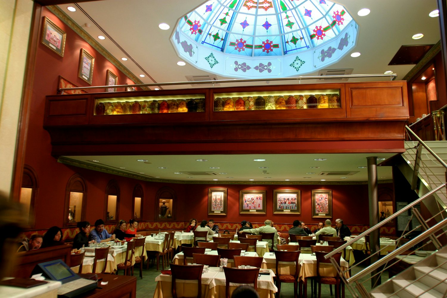 interior and ceiling of Haci Abdullah restaurant