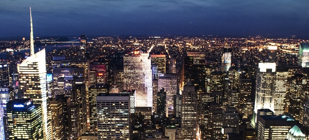 night view from Empire State Building