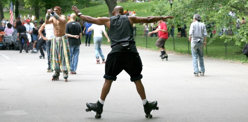 dancing skater in Central Park