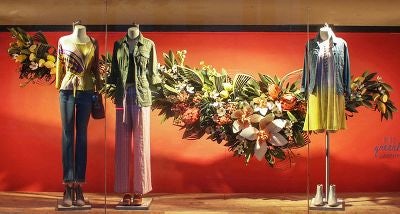 window dispay at Anthropologie NY