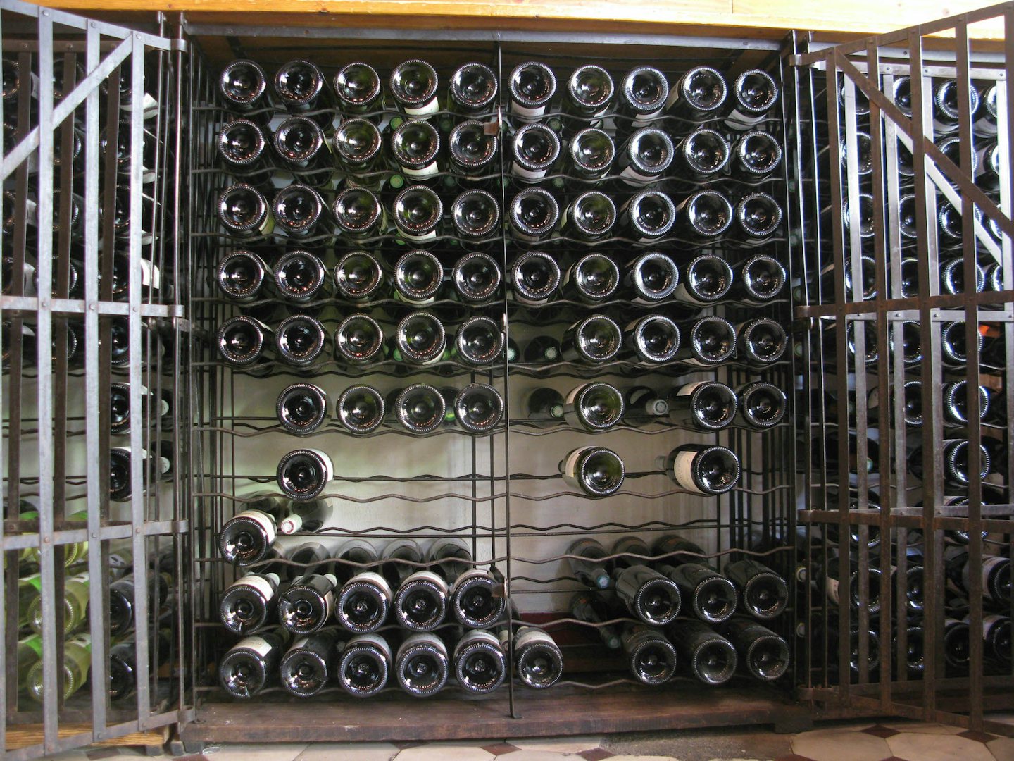 wine bottle at Le Baron Rouge