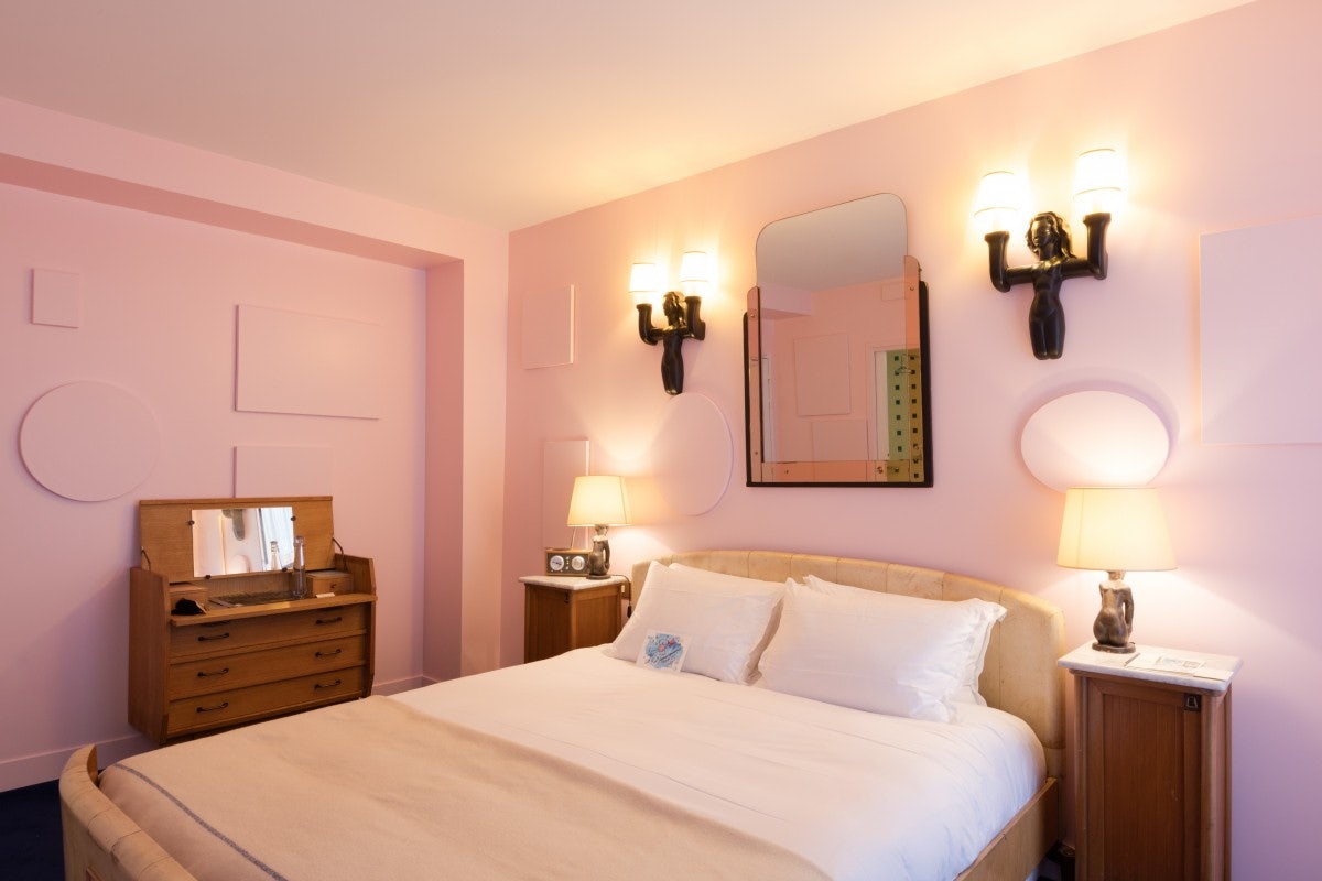 pink room at Hotel Amour