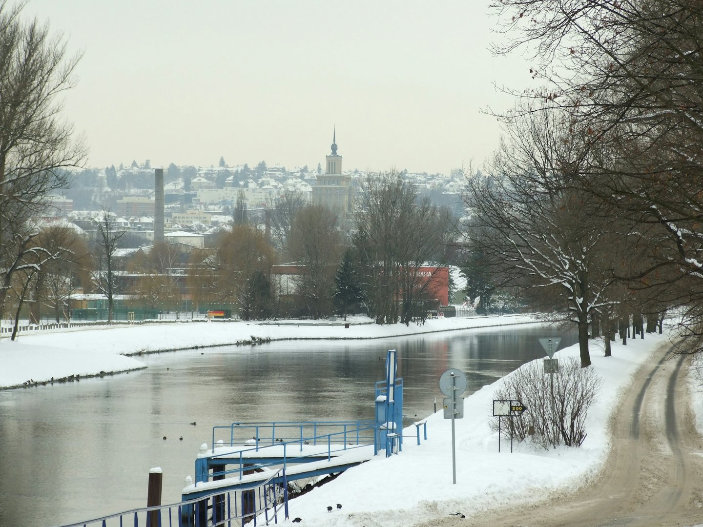 Cisarsky Island during winter
