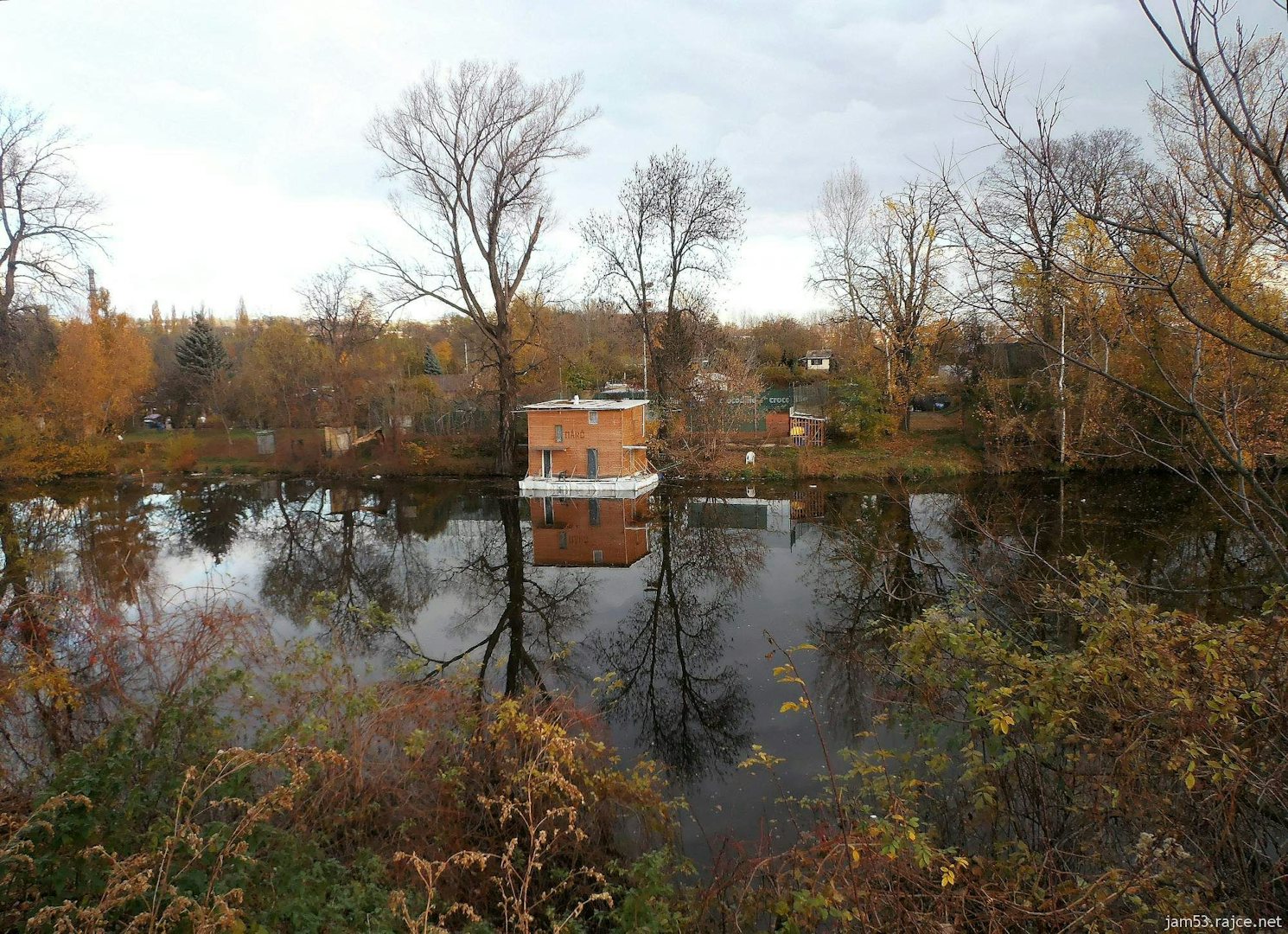 Libeňský Island during autumn